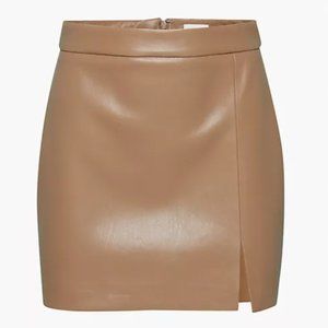 Aritzia Wilfred Patio Vegan Leather Mini Skirt Size 2